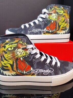 Ed Hardy High Top Sneakers Men's Size 7/Women's Size 8.5